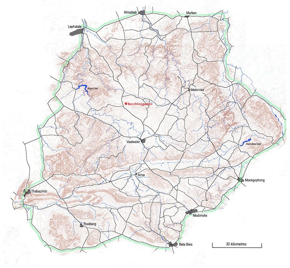 Map of the Waterberg Biosphere